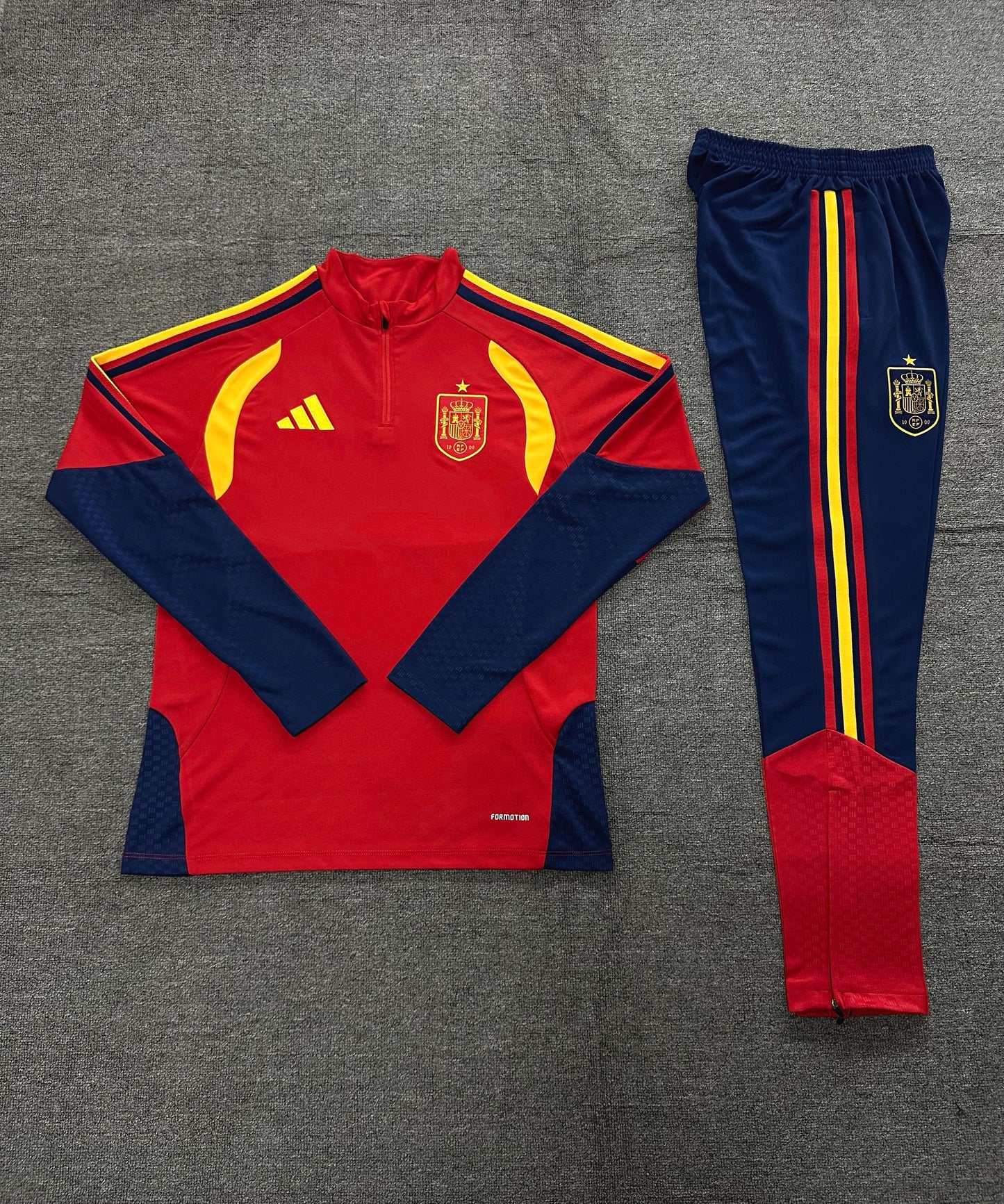 Ensemble Survêtement Espagne 2024/2025 – Version rouge et bleu marine – Selección Española