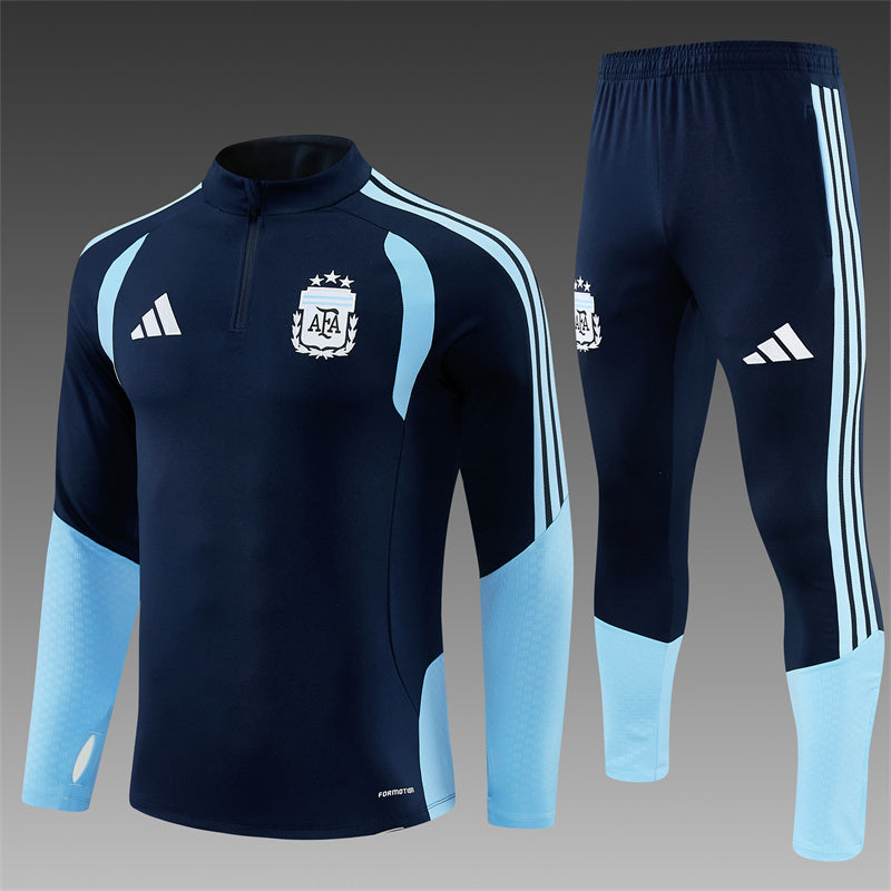 Ensemble survêtement Argentine extérieur bleu marine AFA – veste pantalon Qualité PLAYER Premium