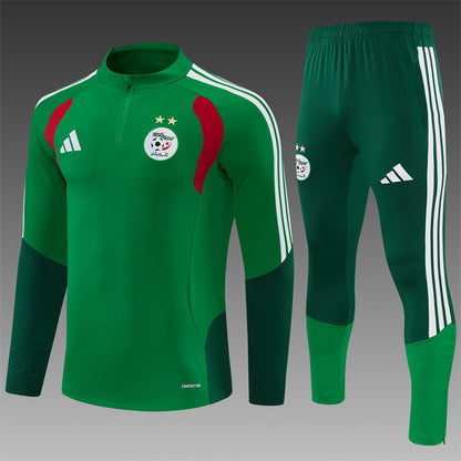 Survêtement Algérie Adidas vert – ensemble complet veste et pantalon qualité player