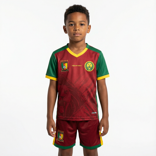 Ensemble Enfant Cameroun 2025-2026 – Confort Premium & Coupe Player