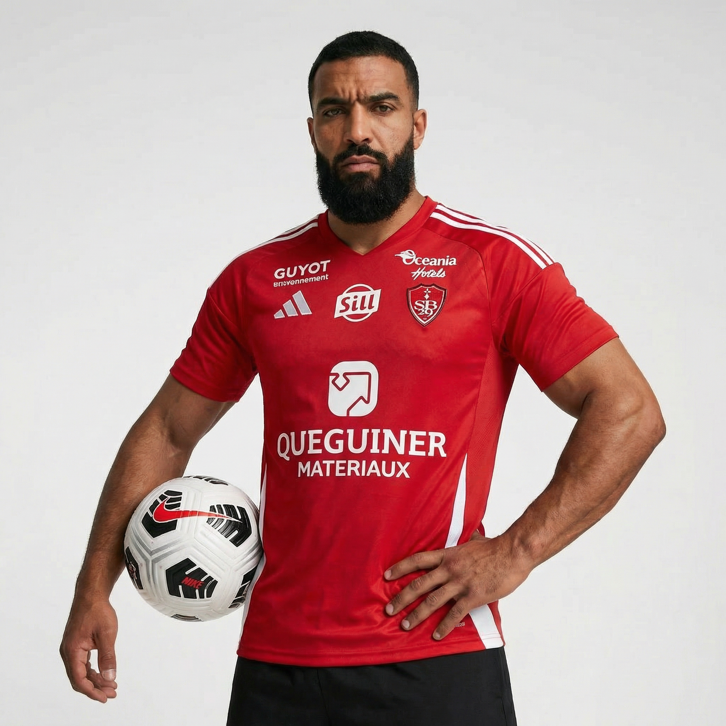 Maillot Stade Brestois 2025/2026 rouge et blanc – La Boutique du Maillot