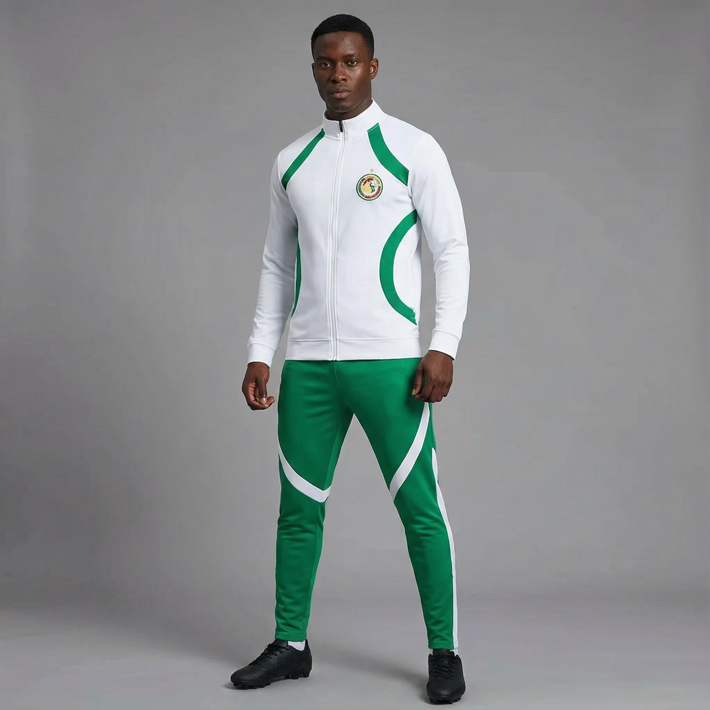 Ensemble survêtement Sénégal 2025 vert et blanc – La Boutique du Maillot