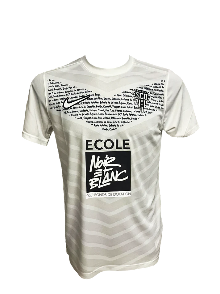 Maillot SCO Angers 2025/2026 blanc et noir – La Boutique du Maillot