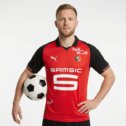 Maillot Stade Rennais 2025/2026 rouge et noir – La Boutique du Maillot