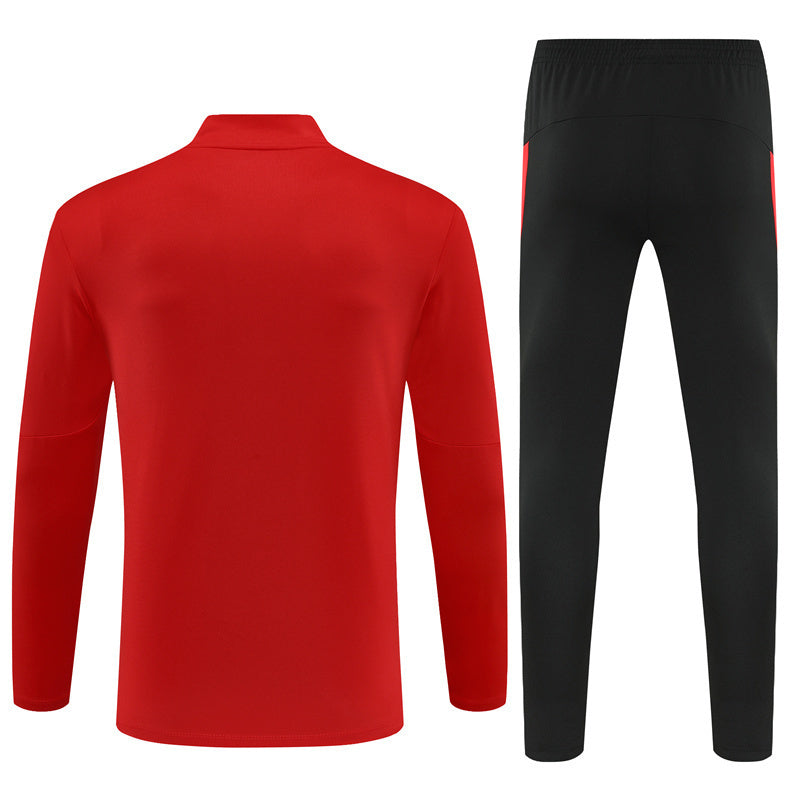 Vue dos ensemble survêtement Portugal domicile rouge veste et pantalon – Qualité PLAYER Premium
