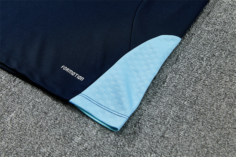 Détail manche polyester veste survêtement Argentine domicile bleu ciel – Qualité PLAYER Premium