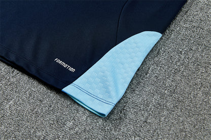 Détail manche polyester veste survêtement Argentine domicile bleu ciel – Qualité PLAYER Premium