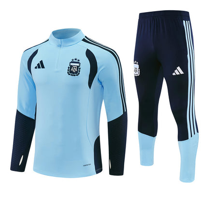 Ensemble survêtement Argentine domicile Albiceleste bleu ciel – veste pantalon Qualité PLAYER Premium