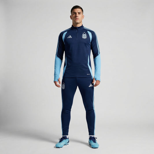 Ensemble survêtement Argentine extérieur bleu marine – veste et pantalon Qualité PLAYER Premium