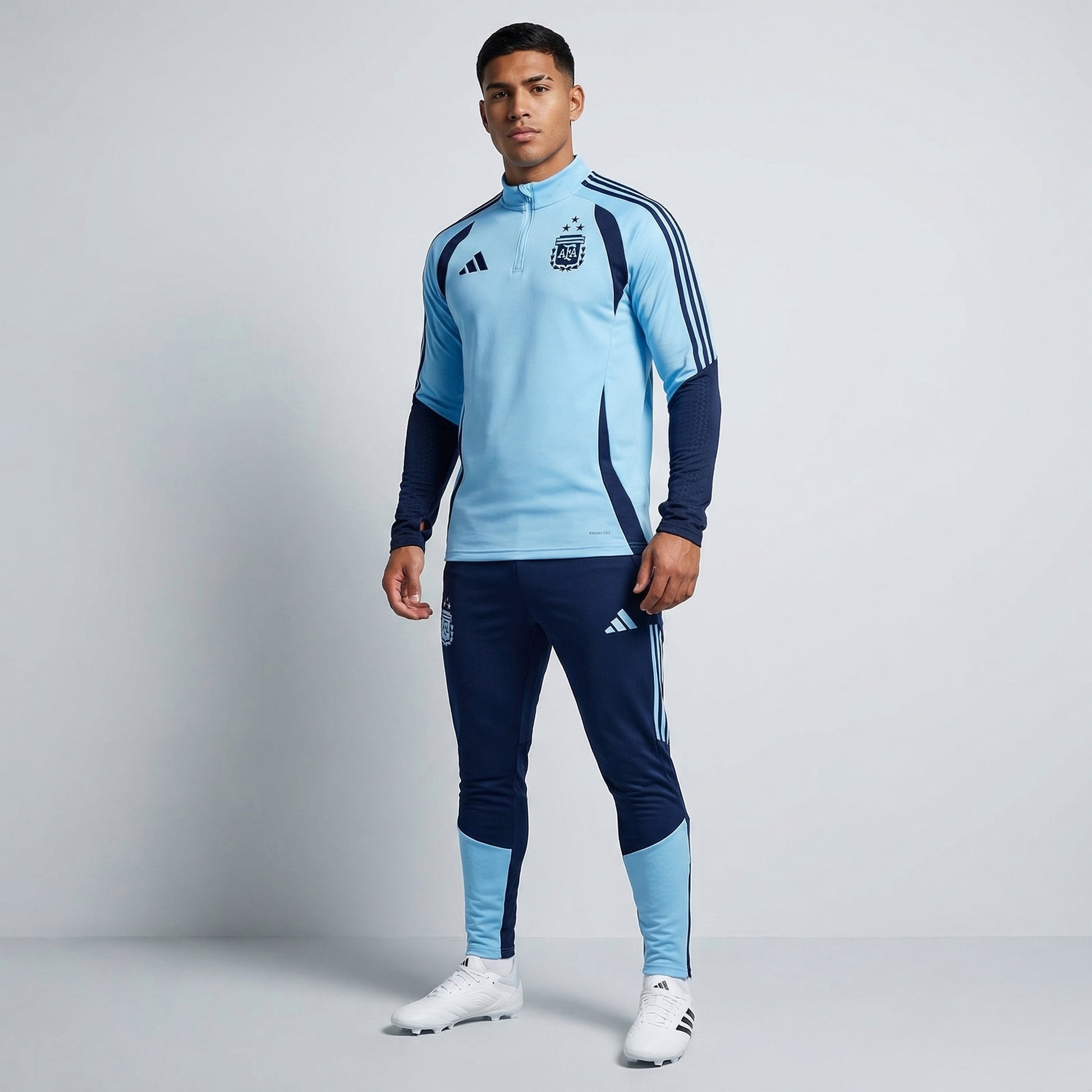 Ensemble survêtement Argentine domicile bleu ciel Albiceleste – veste et pantalon Qualité PLAYER Premium